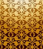 Seamless Golden Damask Pattern. Vector