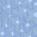 Retro blue seamless star