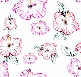 Seamless vector  pattern with flowers