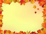 Fall leaves frame