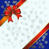 Christmas illustration on a snowflakes background