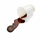plastic cup of coffee dring beverage food office spilled messy