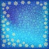 abstract christmas snowflake on a blue background