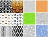 Set different seamless vector background