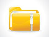 abstract glosy zipped folder icon