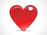 abstract red glossy heart icon