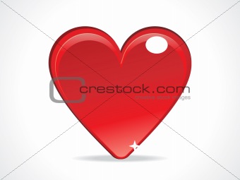 abstract red glossy heart icon