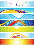 abstract colorful web banners