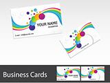 abstract colorful business cards template