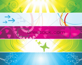 abstract colorful web banners 