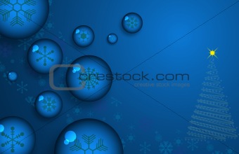 christmas balls with snowflakes