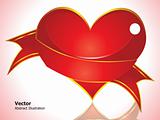 abstract glossy red heart