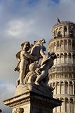 some details of miracoli square monuments in pisa