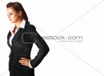 pensive modern business woman

