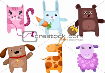 cute animal set