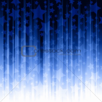 Blue vertical stripes with stars