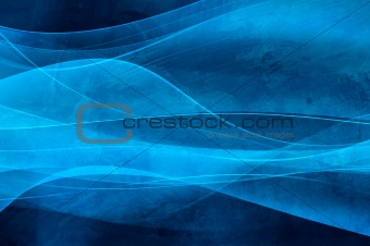 Abstract blue background, wave, veil and vevlet texture - computer generated picture