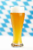 wheat beer with bavarian background
