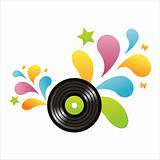 colorful vinyl record background