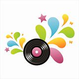 colorful vinyl record background