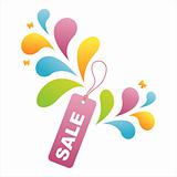 colorful sale tag background