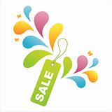 colorful sale tag background