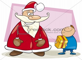 Santa claus with boy