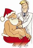 Santa Claus at doctor