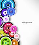 Abstract colorful ring background. Vector