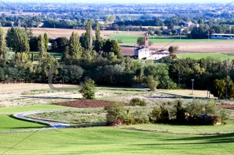 Panorama of the Italian countryside