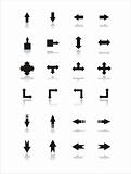 set of 21 arrows icons