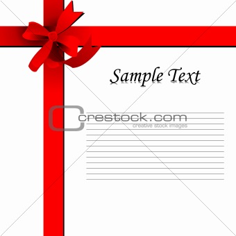 vector template with ribbon
