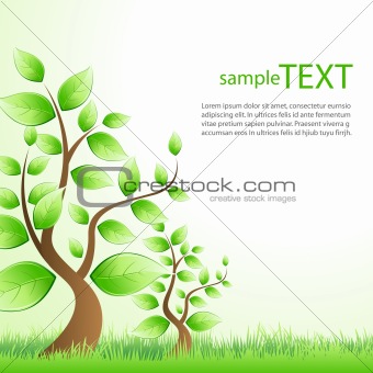 sample text template with tree