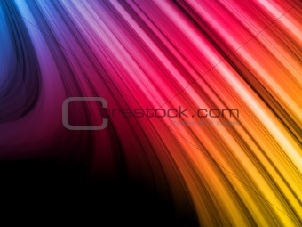 Abstract Colorful Waves on Black Background