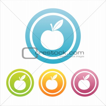 set of 4 apple signs