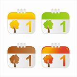 autumn calendar icons