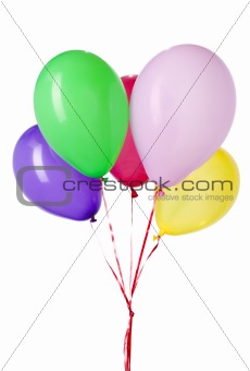 Balloon with red string for party decoration