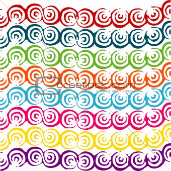 Background with lines with colored circles
