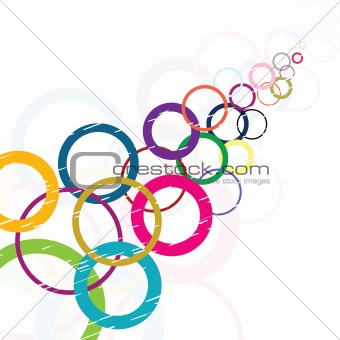 Background with many colored circles