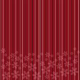 Background with red stripes and flowers