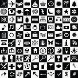 Black and white web icons