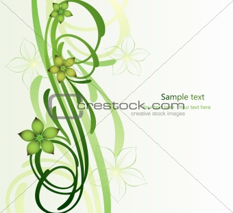 Abstract image, there are flowers, scroll branch