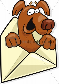 Dog in envelope