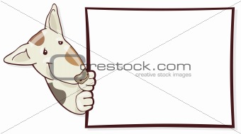Bullterrier with card