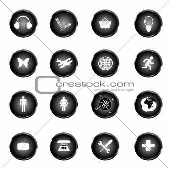 Black web buttons