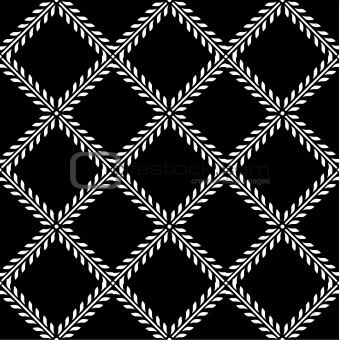 Vector Checkered Ivy Pattern