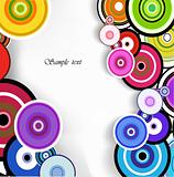 Abstract colorful ring background. Vector