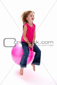 Girl bouncing