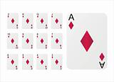 playing cards of diamonds