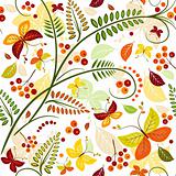 Floral seamless autumn pattern 
